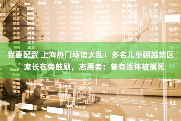 我要配资 上海热门场馆太乱！多名儿童翻越禁区，家长在旁鼓励，志愿者：曾有活体被摸死